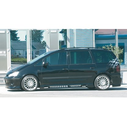 Rieger boční práh mont. strana pravá pro Ford Galaxy WGR van (model od r.v. 2000), r.v. 04/00-, plast ABS bez povrchové úpravy, s prolisem, s prolisem a dvěma výřezy