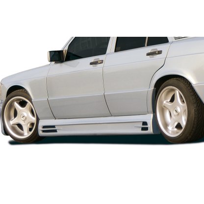 Rieger boční práh mont. strana pravá pro Mercedes 190 W201 sedan, plast ABS bez povrchové úpravy, s prolisem, s prolisem a dvěma výřezy, r.v. do 1989