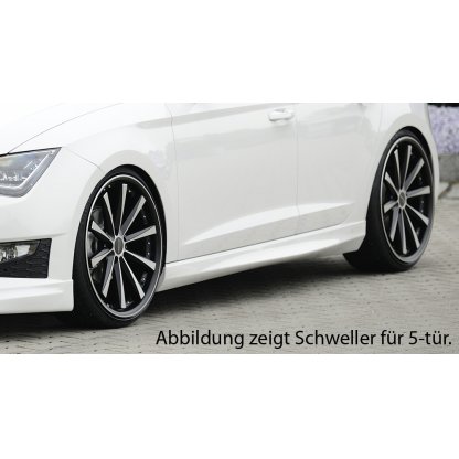 Rieger boční práh mont. strana pravá pro Seat Leon 5F 3-dvéř. (sc), r.v. 10/12-, plast ABS bez povrchové úpravy