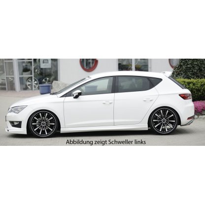 Rieger boční práh mont. strana pravá pro Seat Leon 5F 5-dvéř., 5-dvéř. (ST/Combi), r.v. 10/12-, plast ABS bez povrchové úpravy