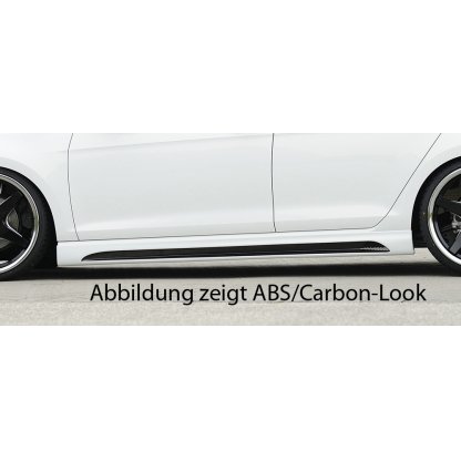 Rieger boční práh mont. strana pravá pro Seat Leon 5F 5-dvéř., 5-dvéř. (ST/Combi), r.v. 10/12-, plast ABS bez povrchové úpravy, s prolisem a výřezem