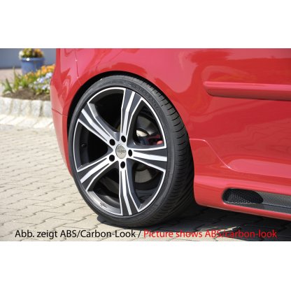 Rieger boční práh mont. strana pravá pro Volkswagen Golf 5 1K 3-dvéř., GTI, R32, plast ABS bez povrchové úpravy, s prolisem a výřezem