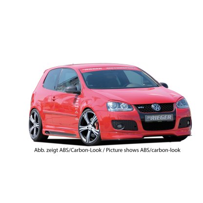 Rieger boční práh mont. strana pravá pro Volkswagen Golf 5 1K 3-dvéř., GTI, R32, plast ABS bez povrchové úpravy, s prolisem a výřezem
