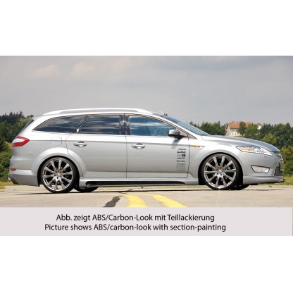 Rieger boční práh SG-Design mont. strana levá pro Ford Mondeo BA7 combi, fastback, sedan vč. faceliftu, r.v. 03/07-09/10, 10/10-09/14, plast ABS bez povrchové úpravy, s prolisem a výřezem