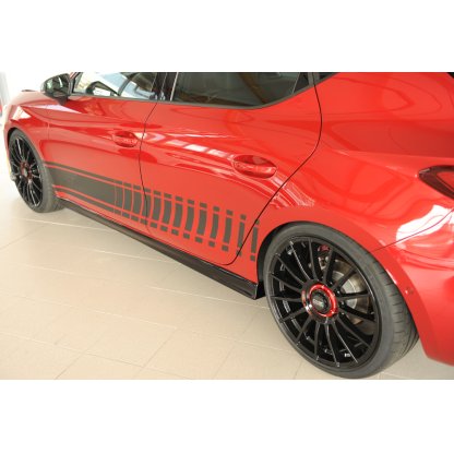 Rieger boční práh (XS) mont. strana levá pro Seat Leon KL 5-dvéř., 04/20-, plast ABS lakovaný do černé lesklé barvy