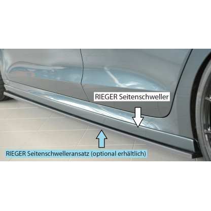 Rieger boční práh (XS) mont. strana levá pro Škoda Octavia RS NX combi, r.v. 07/20-, plast ABS bez povrchové úpravy