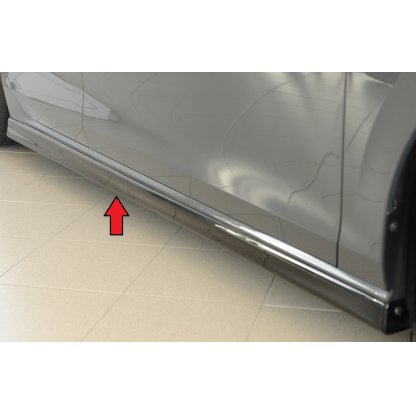 Rieger boční práh (XS) mont. strana pravá pro Volkswagen Golf 7 3-dvéř., 02/17-, plast ABS lakovaný do černé lesklé barvy