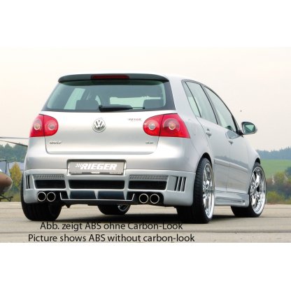 Rieger difuzor pod zadní nárazník pro Volkswagen Golf 5 1K 3-dvéř., 5-dvéř., plast ABS s povrchovou úpravou Carbon-Look