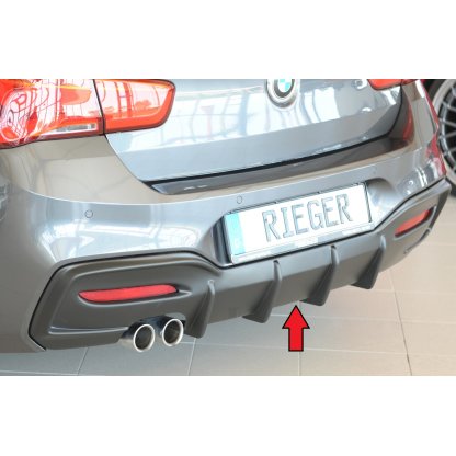 Rieger Heckeinsatz (Typ: 35066) pro BMW řada 1 F21 sedan / 2-dvéř., plast ABS bez povrchové úpravy