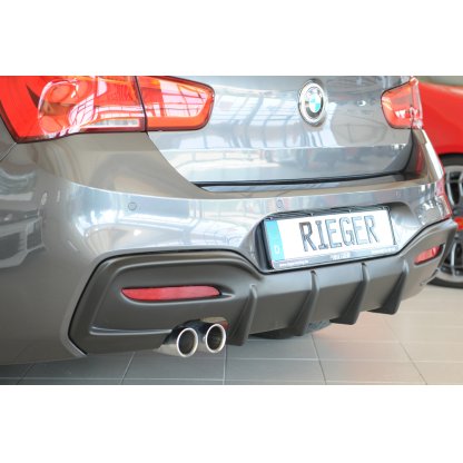 Rieger Heckeinsatz (Typ: 35066) pro BMW řada 1 F21 sedan / 2-dvéř., plast ABS bez povrchové úpravy