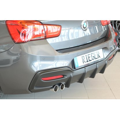 Rieger Heckeinsatz (Typ: 35066) pro BMW řada 1 F21 sedan / 2-dvéř., plast ABS bez povrchové úpravy