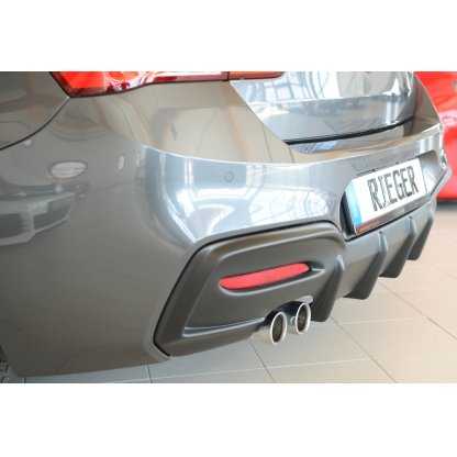 Rieger Heckeinsatz (Typ: 35066) pro BMW řada 1 F21 sedan / 2-dvéř., plast ABS bez povrchové úpravy