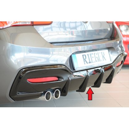 Rieger Heckeinsatz (Typ: 88171) pro BMW řada 1 F21 sedan / 2-dvéř., plast ABS lakovaný do černé lesklé barvy