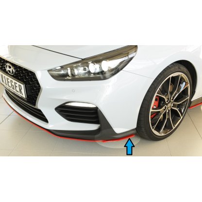 Rieger lipa pod přední nárazník na levé straně pro Hyundai i30 N-Performance PDE 5-dvéř. (fastback), 5-dvéř. (hatchback), 07/17-, plast ABS bez povrchové úpravy