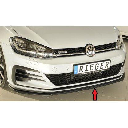 Rieger lipa pod přední nárazník pouze pro GTI / GTD / GTE pro Volkswagen Golf 7 GTD, GTE, GTI 3-dvéř., 5-dvéř. po faceliftu, 02/17-, plast ABS bez povrchové úpravy