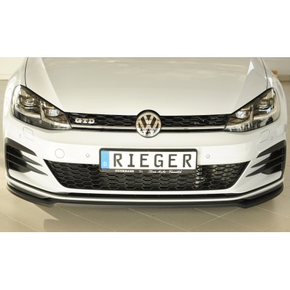 Rieger lipa pod přední nárazník pouze pro GTI / GTD / GTE pro Volkswagen Golf 7 GTD, GTE, GTI 3-dvéř., 5-dvéř. po faceliftu, 02/17-, plast ABS bez povrchové úpravy