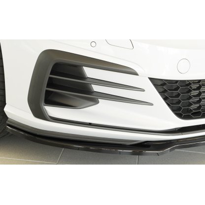 Rieger lipa pod přední nárazník pouze pro GTI / GTD / GTE pro Volkswagen Golf 7 GTD, GTE, GTI 3-dvéř., 5-dvéř. po faceliftu, 02/17-, plast ABS lakovaný do černé lesklé barvy