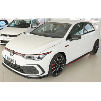 Rieger lipa pod přední nárazník pouze pro GTI / GTD / GTE pro Volkswagen Golf 8 GTI 5-dvéř., 08/20-, plast ABS bez povrchové úpravy