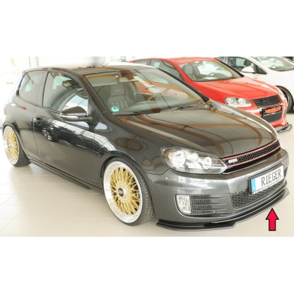 Rieger lipa pod přední nárazník pouze pro GTI / GTD pro Volkswagen Golf 6 GTI kabriolet, plast ABS bez povrchové úpravy