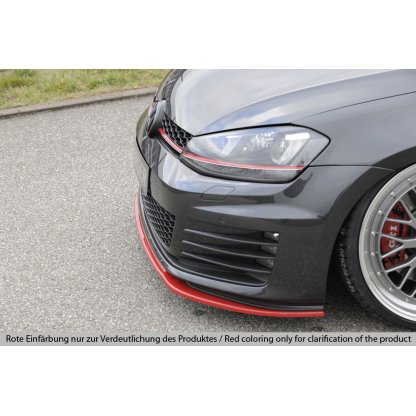 Rieger lipa pod přední nárazník pouze pro GTI / GTD pro Volkswagen Golf 7 GTD, GTI 3-dvéř., 5-dvéř. před faceliftem, 04/13-12/16, 06/13-12/16, plast ABS bez povrchové úpravy