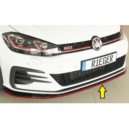 Rieger lipa pod přední nárazník pouze pro GTI - TCR pro Volkswagen Golf 7 GTI-TCR 3-dvéř., 5-dvéř., 01/19-, plast ABS bez povrchové úpravy