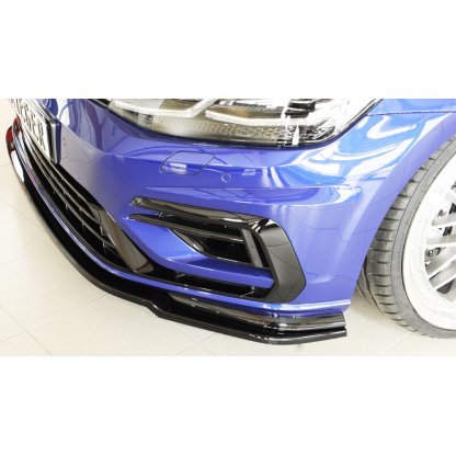Rieger lipa pod přední nárazník pouze pro R / R-Line pro Volkswagen Golf 7 R, R-Line 3-dvéř., 5-dvéř. po faceliftu, 02/17-, plast ABS lakovaný do černé lesklé barvy