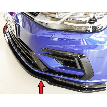 Rieger lipa pod přední nárazník pouze pro R / R-Line pro Volkswagen Golf 7 R, R-Line 3-dvéř., 5-dvéř. po faceliftu, 02/17-, plast ABS lakovaný do černé lesklé barvy