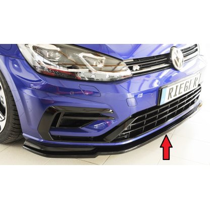 Rieger lipa pod přední nárazník pouze pro R / R-Line pro Volkswagen Golf 7 R, R-Line 3-dvéř., 5-dvéř. po faceliftu, 02/17-, plast ABS lakovaný do černé lesklé barvy