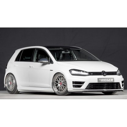Rieger lipa pod přední nárazník pouze pro R / R-Line pro Volkswagen Golf 7 vč. R 3-dvéř., 5-dvéř. před faceliftem, 10/12-12/16, 12/13-12/16, plast ABS lakovaný do černé lesklé barvy