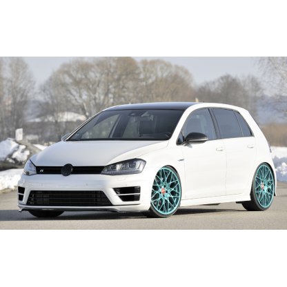 Rieger lipa pod přední nárazník pouze pro R / R-Line pro Volkswagen Golf 7 vč. R 3-dvéř., 5-dvéř. před faceliftem, 10/12-12/16, 12/13-12/16, plast ABS lakovaný do černé lesklé barvy