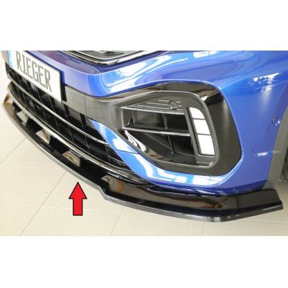 Rieger lipa pod přední nárazník pouze pro R / R-Line pro Volkswagen T-roc A1 5-dvéř., 01/22-, plast ABS lakovaný do černé lesklé barvy