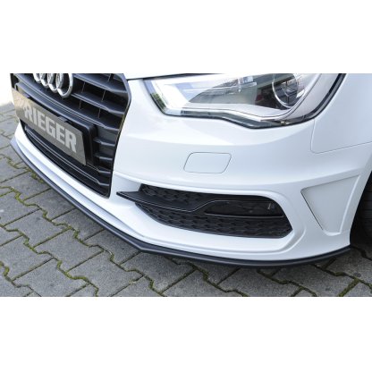 Rieger lipa pod přední nárazník pro Audi A3 8V 3-dvéř. (hatchback 8V1), 5-dvéř. (sportback 8VA) před faceliftem, 07/12-08/16, plast ABS bez povrchové úpravy