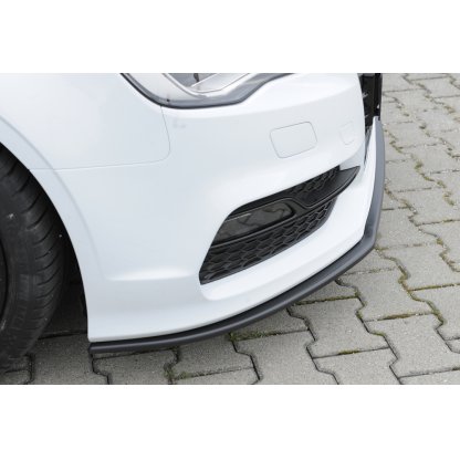 Rieger lipa pod přední nárazník pro Audi A3 S3 8V 3-dvéř. (convertible 8V7), 5-dvéř. (sedan 8VS) před faceliftem, 05/13-08/16, plast ABS bez povrchové úpravy