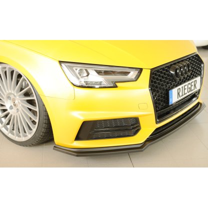 Rieger lipa pod přední nárazník pro Audi A4 S4 B9, F4 avant, 08/15-07/18, plast ABS bez povrchové úpravy