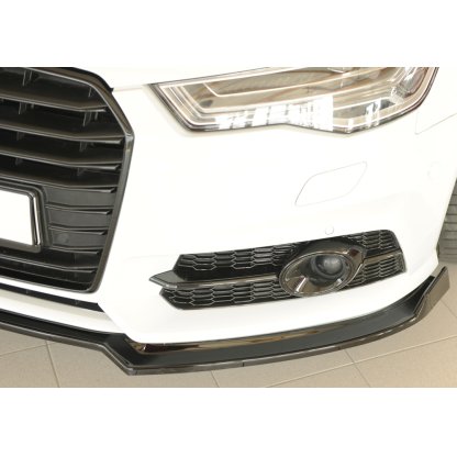 Rieger lipa pod přední nárazník pro Audi A6 4G, C7 sedan, 09/14-, plast ABS lakovaný do černé lesklé barvy