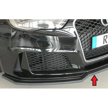 Rieger lipa pod přední nárazník pro Audi RS3 8V 5-dvéř. (sportback 8VA / 8VF), 04/15-01/17, plast ABS bez povrchové úpravy