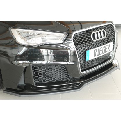 Rieger lipa pod přední nárazník pro Audi RS3 8V 5-dvéř. (sportback 8VA / 8VF), 04/15-01/17, plast ABS bez povrchové úpravy