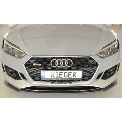 Rieger lipa pod přední nárazník pro Audi RS5 B9, F5 kupé, 03/17-02/20, plast ABS bez povrchové úpravy