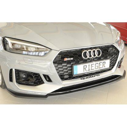 Rieger lipa pod přední nárazník pro Audi RS5 B9, F5 kupé, 03/17-02/20, plast ABS bez povrchové úpravy