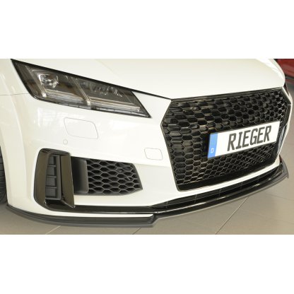 Rieger lipa pod přední nárazník pro Audi TTS 8J-FV, 8S kupé, roadster po faceliftu, 09/18-, plast ABS bez povrchové úpravy