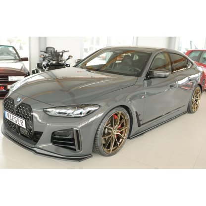 Rieger lipa pod přední nárazník pro BMW i4 M G26 gran coupe (5-dvéř.), plast ABS bez povrchové úpravy