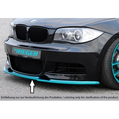 Rieger lipa pod přední nárazník pro BMW řada 1 E82, E88 kabriolet, kupé, 10/07-, plast ABS bez povrchové úpravy