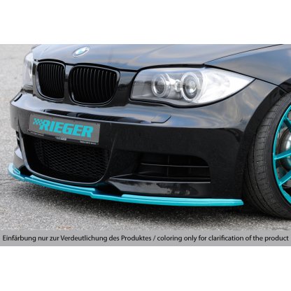 Rieger lipa pod přední nárazník pro BMW řada 1 E82, E88 kabriolet, kupé, 10/07-, plast ABS bez povrchové úpravy