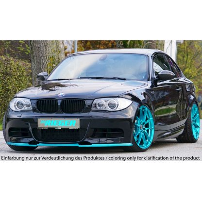 Rieger lipa pod přední nárazník pro BMW řada 1 E82, E88 kabriolet, kupé, 10/07-, plast ABS bez povrchové úpravy