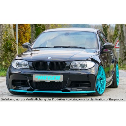 Rieger lipa pod přední nárazník pro BMW řada 1 E82, E88 kabriolet, kupé, 10/07-, plast ABS bez povrchové úpravy