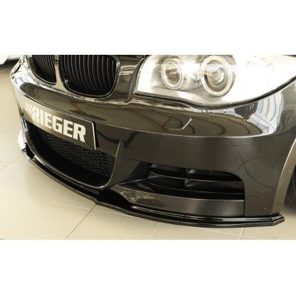 Rieger lipa pod přední nárazník pro BMW řada 1 E82, E88 kabriolet, kupé, 10/07-, plast ABS lakovaný do černé lesklé barvy