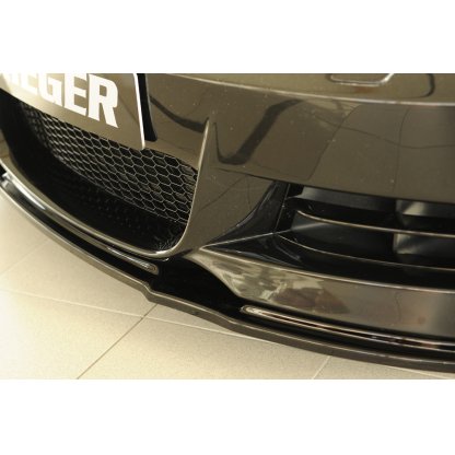 Rieger lipa pod přední nárazník pro BMW řada 1 E82, E88 kabriolet, kupé, 10/07-, plast ABS lakovaný do černé lesklé barvy