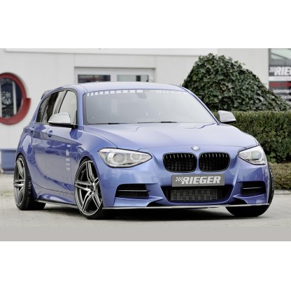 Rieger lipa pod přední nárazník pro BMW řada 1 F20, F21 sedan / 2-dvéř., sedan / 4-dvéř. před faceliftem, 09/11-03/2015, 09/12-03/2015, plast ABS s povrchovou úpravou Carbon-Look