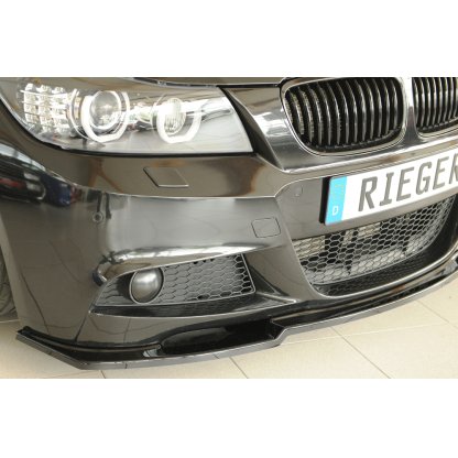 Rieger lipa pod přední nárazník pro BMW řada 3 E91 touring, 09/08-, plast ABS lakovaný do černé lesklé barvy