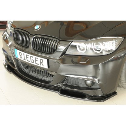 Rieger lipa pod přední nárazník pro BMW řada 3 E91 touring, 09/08-, plast ABS lakovaný do černé lesklé barvy